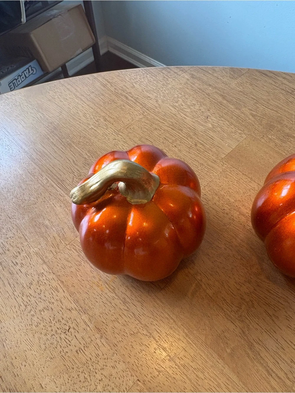 Metallic Orange Pumpkin Accent Set - Decorative Home Accents